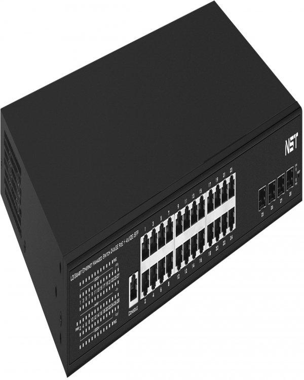 Коммутатор 10G - суммарная до 400W, до 30W на порт, 2 x GE (10/100/1000 Base-T) с PoE (до 90W, A+B), AC90-253V (410W), встроенный БП, консольный порт, изоляция портов (VLAN) Коммутатор 10G - суммарная до 400W, до 30W на порт, 2 x GE (10/100/1000 Base-T) с PoE (до 90W, A+B), AC90-253V (410W), встроенный БП, консольный порт, изоляция портов (VLAN)