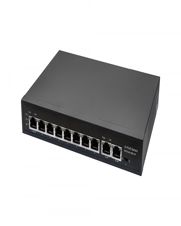 PoE коммутатор Fast Ethernet на 10 RJ45 портов - до 115W суммарная, до 30W на порт PoE коммутатор Fast Ethernet на 10 RJ45 портов - до 115W суммарная, до 30W на порт