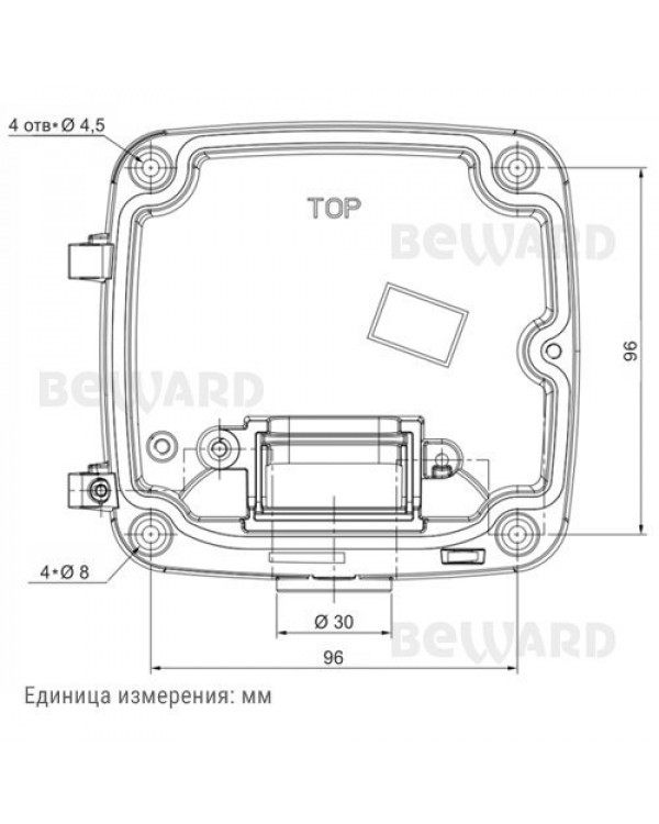 HB-134-R8 Монтажная коробка  для размещения соединительных разъемов