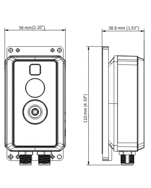 DS-2TA21-3AVF (3.1 мм) Двухспектральный компактный тепловизор