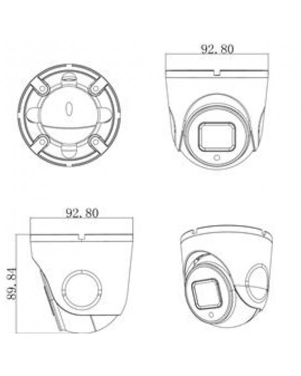 PVC-IP2X-DF4MPAF (4 мм) Купольная IP-камера 2Мп