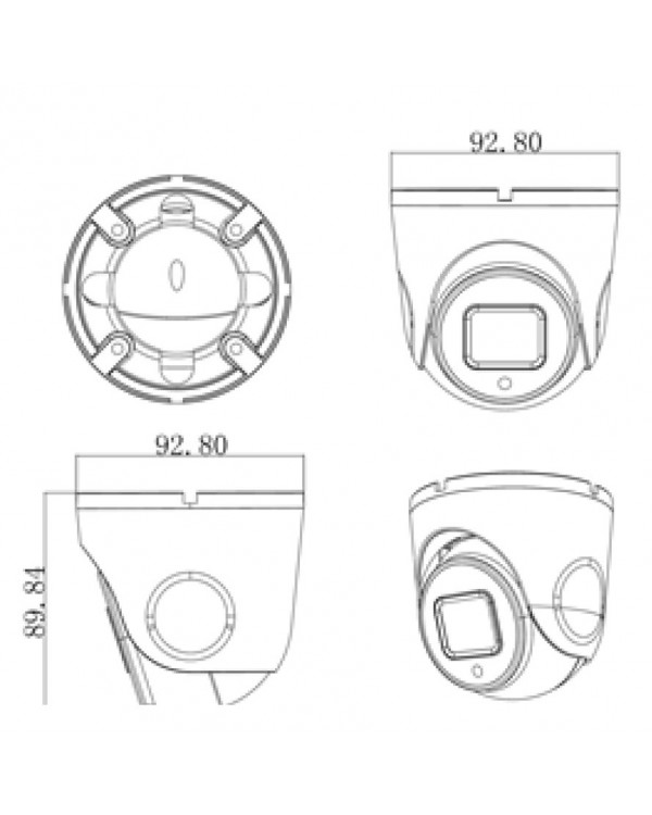 PVC-IP5X-DF4MPAF (4 мм) Купольная IP-камера 5Мп