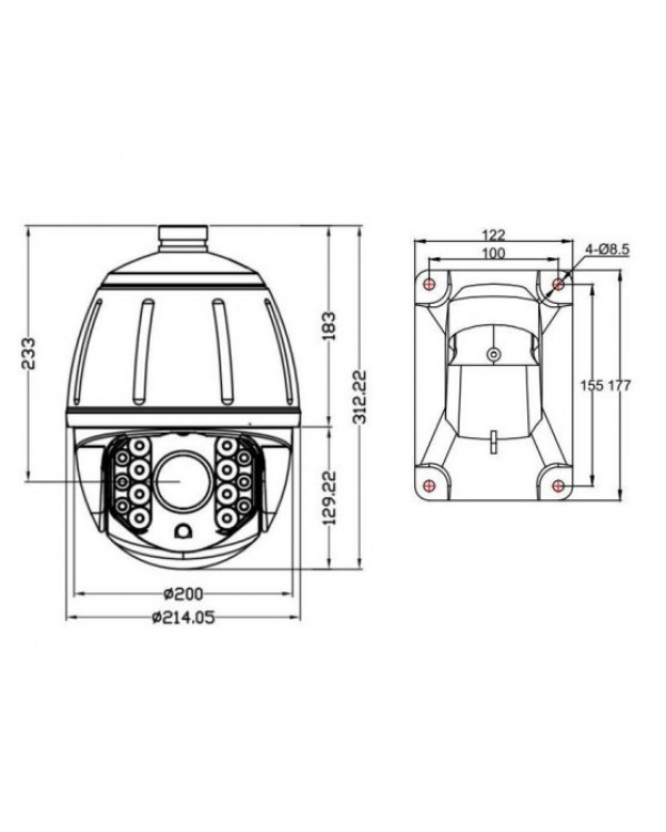 PVC-IP5L-SZ20 (4.7-94 мм) Поворотная 5Мп IP-камера