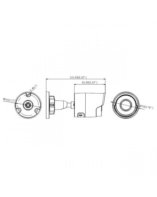 DS-2CD2043G0-I (2.8mm) 4Мп уличная цилиндрическая IP-камера с EXIR-подсветкой до 30м