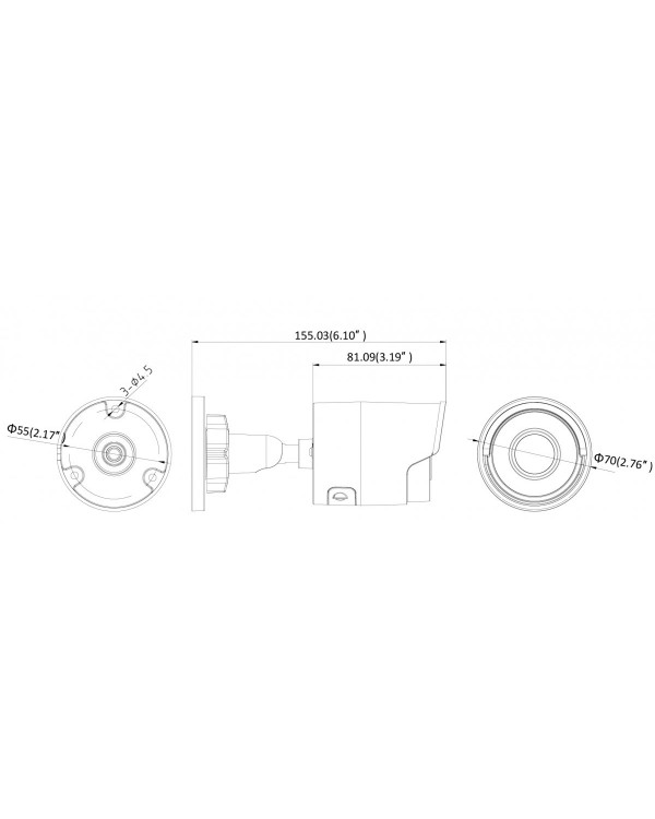 DS-2CD2043G0-I (4mm) 4Мп уличная цилиндрическая IP-камера с EXIR-подсветкой до 30м