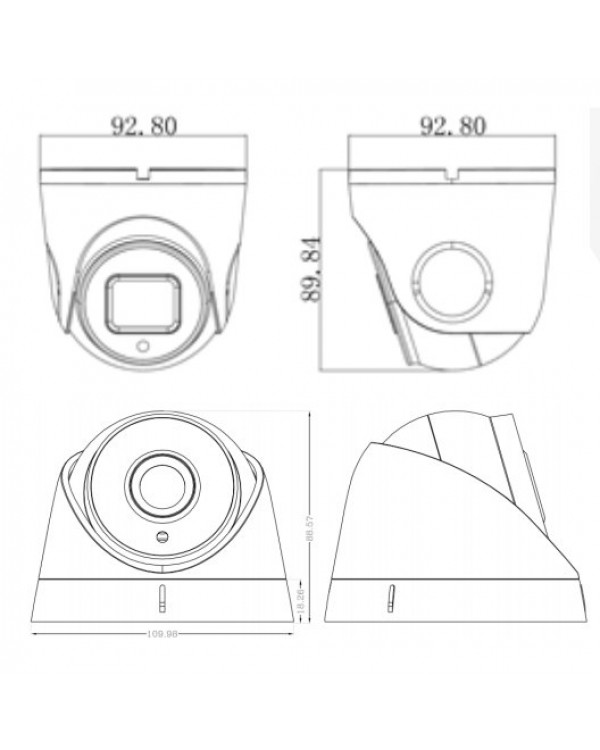 PVC-IP5Y-D1F2.8P Купольная IP-камера 5Мп