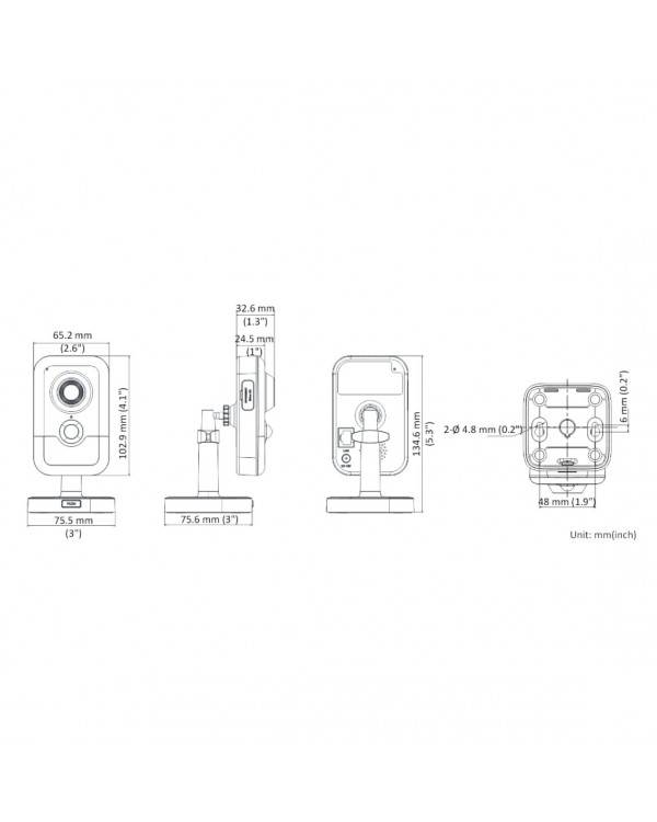 DS-I214W(B) (4 мм) IP камера 2Мп компактная