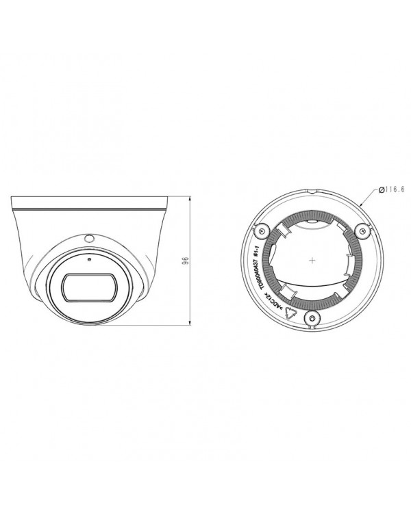 TC-C32XS Spec:I3/E/Y/M/2.8mm IP камера купольная 2Mп