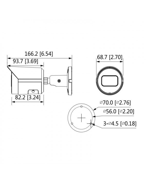 DH-IPC-HFW2431SP-S-0360B Камера видеонаблюдения IP уличная цилиндрическая 4Мп