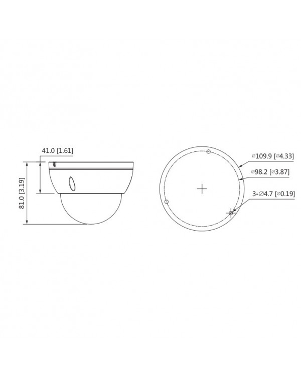 DH-IPC-HDBW3241EP-AS-0280B Камера видеонаблюдения IP уличная купольная 2Мп