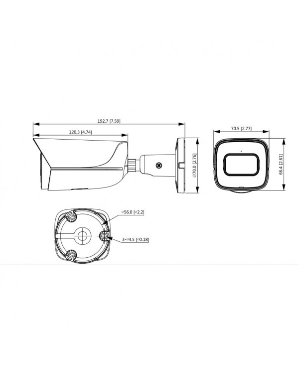 DH-IPC-HFW3441EP-SA-0360B Камера видеонаблюдения IP уличная цилиндрическая 4Мп