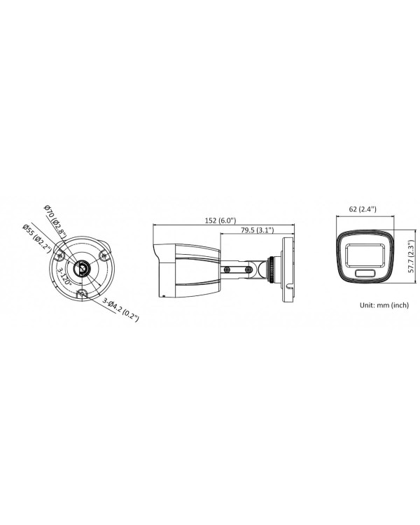 DS-I250L (4 мм) 2Мп уличная цилиндрическая IP-камера