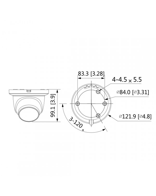 DH-IPC-HDW3241TMP-AS-0280B Камера видеонаблюдения IP уличная купольная 2Мп