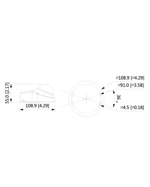 DH-IPC-HDBW2231FP-AS-0280B Камера видеонаблюдения IP уличная мини-купольная 2Мп