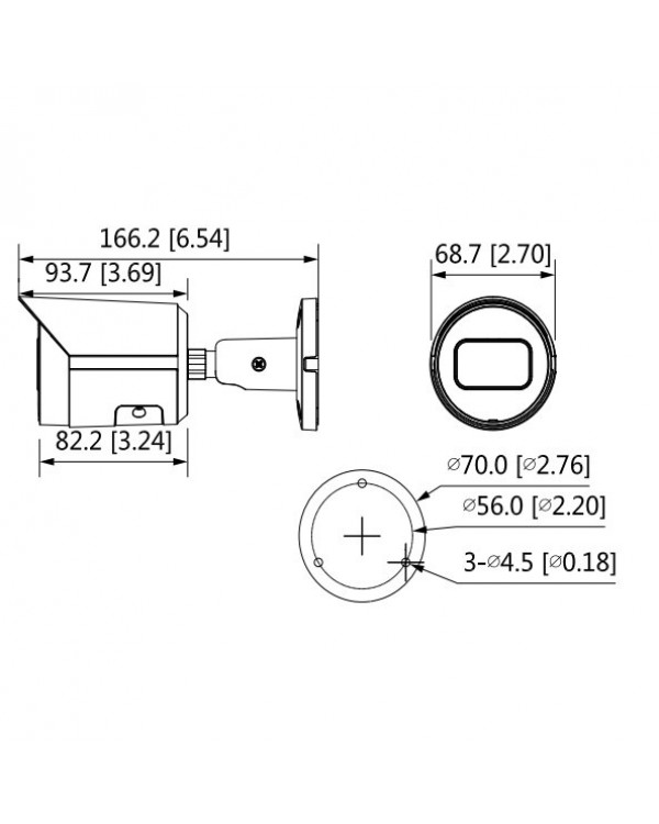 DH-IPC-HFW2230SP-S-0360B Камера видеонаблюдения IP уличная цилиндрическая 2Мп