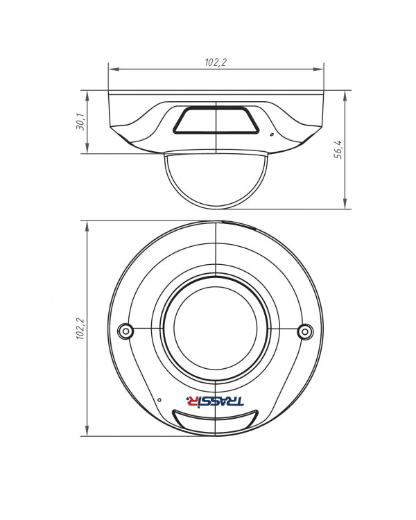 TR-D4151IR1 3.6 Миниатюрная вандалостойкая 5Мп IP-камера.