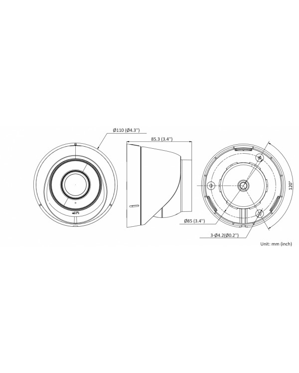 DS-I453M(B) (4 mm) 4Мп уличная купольная IP-камера