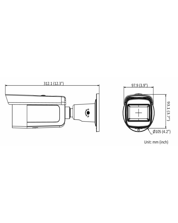 DS-2CD2643G2-IZS (2.8-12 мм) 4 Мп цилиндрическая IP-камера