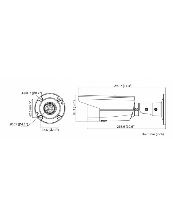 DS-2CD2T83G2-4I (2.8 мм) 8 Мп цилиндрическая IP-камера