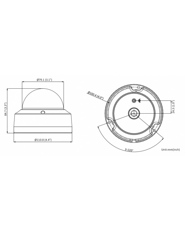 DS-2CD2123G2-IS (4 мм) 2 Мп уличная купольная IP-камера