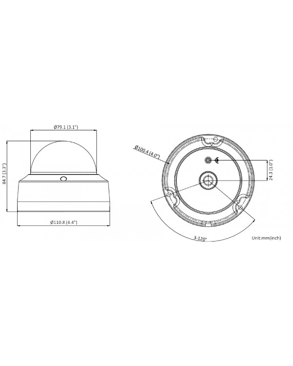 IPC-D022-G2/U (2.8mm) 2Мп уличная купольная IP-камера