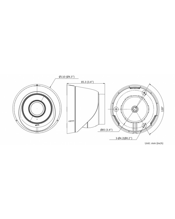 DS-I403(C) (4 mm) 4Мп уличная купольная мини IP-камера