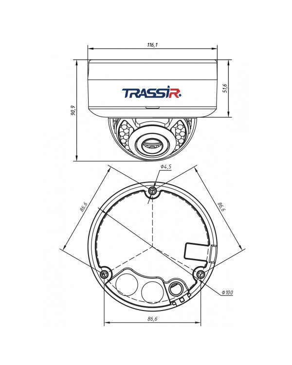 TR-D3121IR2 v6 2.8 Уличная 2Мп IP-камера