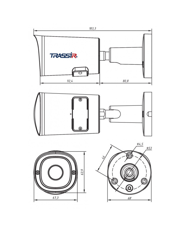 TR-D2151IR3 3.6 Уличная 5Мп IP-камера с ИК-подсветкой.