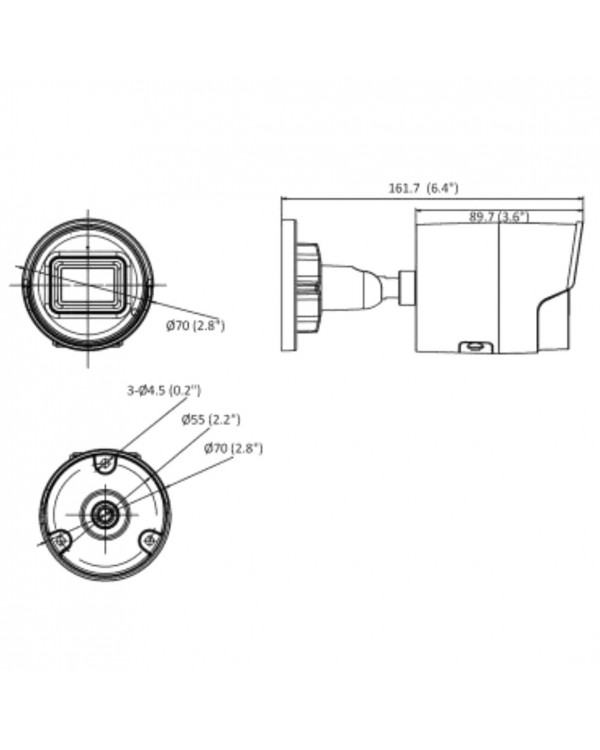 IPC-B042-G2/U (4mm) 4Мп уличная цилиндрическая IP-камера