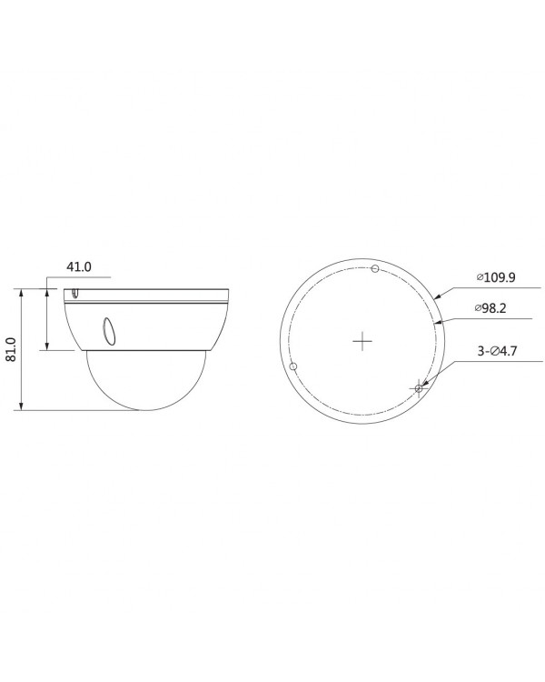 EZ-IPC-D3B20P-0280B Камера видеонаблюдения IP купольная антивандальная