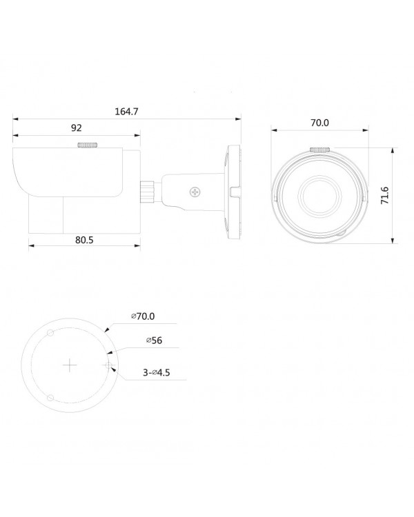 EZ-IPC-B3B20P-0360B Камера видеонаблюдения IP цилиндрическая