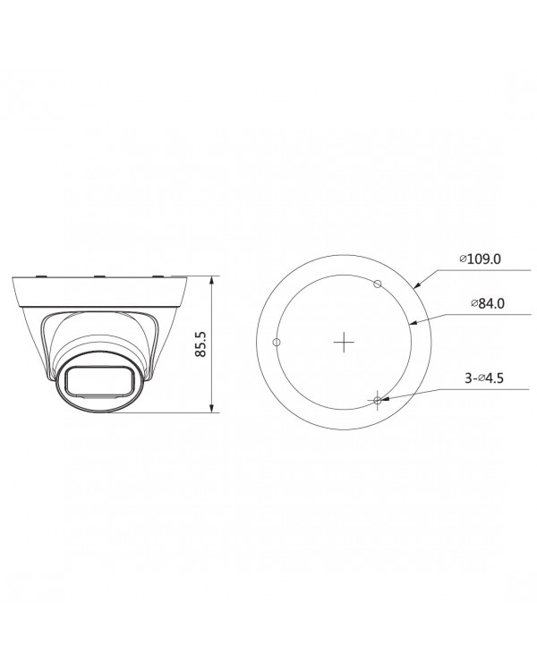 EZ-IPC-T1B20P-0280B Камера видеонаблюдения IP купольная