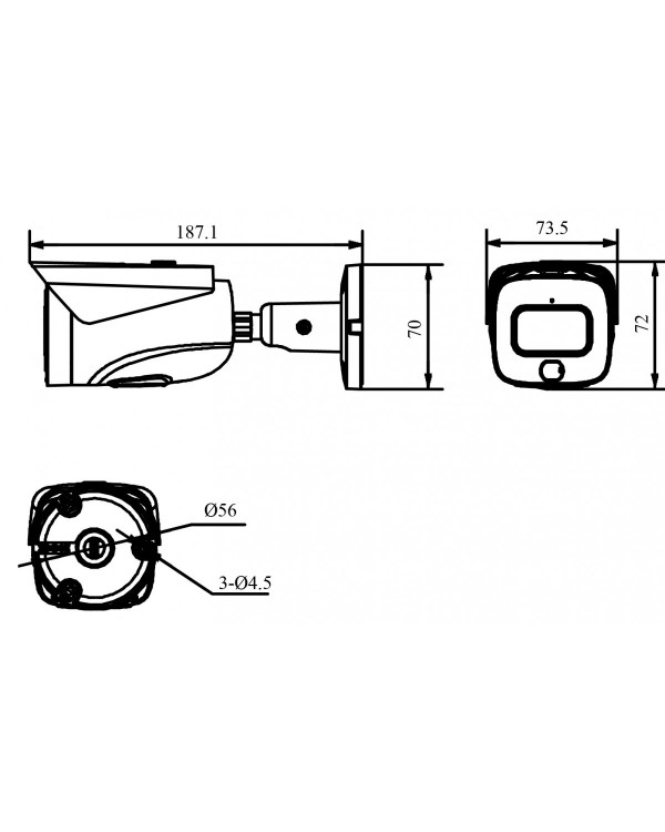 RVi-1NCTL4338 (2.8) white IP камера цилиндрическая