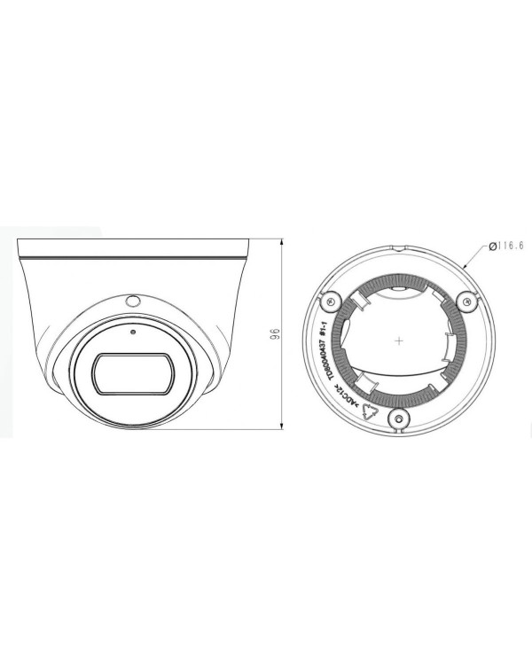 TC-C35XS Spec:I3/E/Y/M/H/2.8mm IP камера купольная 5Mп