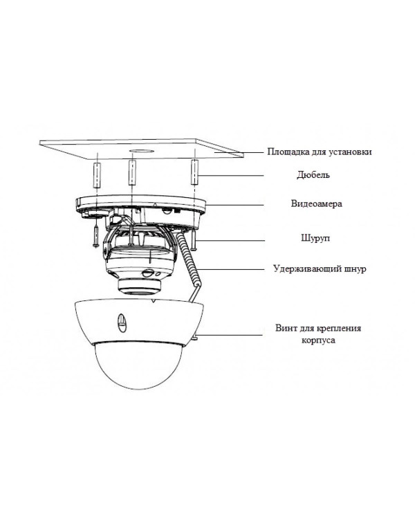 RVi-1NCD4069 (8-32) white IP камера купольная