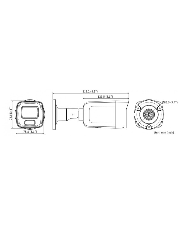 DS-2CD2087G2-LU (6 мм) 8 Мп цилиндрическая IP-камера