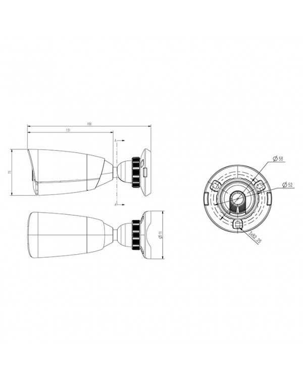 TC-C35JS Spec:I5/E/M/N/2.8mm IP камера уличная 5Mп