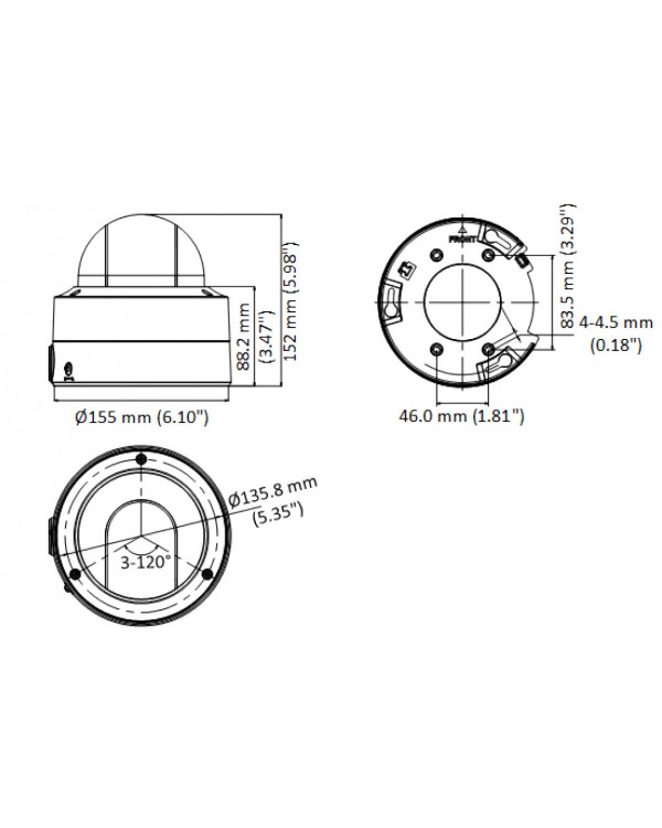 DS-2CE59DF8T-AVPZE (2.8-12 мм) 2 Мп купольная видеокамера