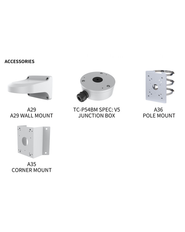 TC-C34XS Spec:I3/E/Y/2.8mm/V.4.0 (LITE) IP камера купольная 4Mп