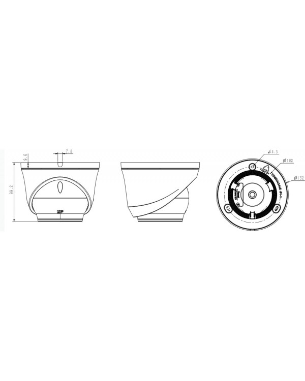 TC-C32SN Spec:I3/A/E/Y/M/2.8-12mm IP камера купольная 2Mп