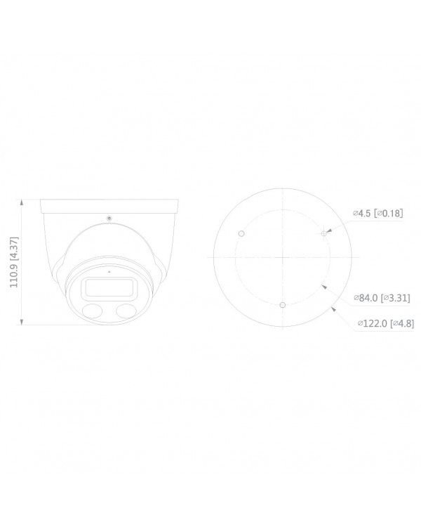 DH-IPC-HDW3449HP-AS-PV-0280B Уличная купольная IP-видеокамера