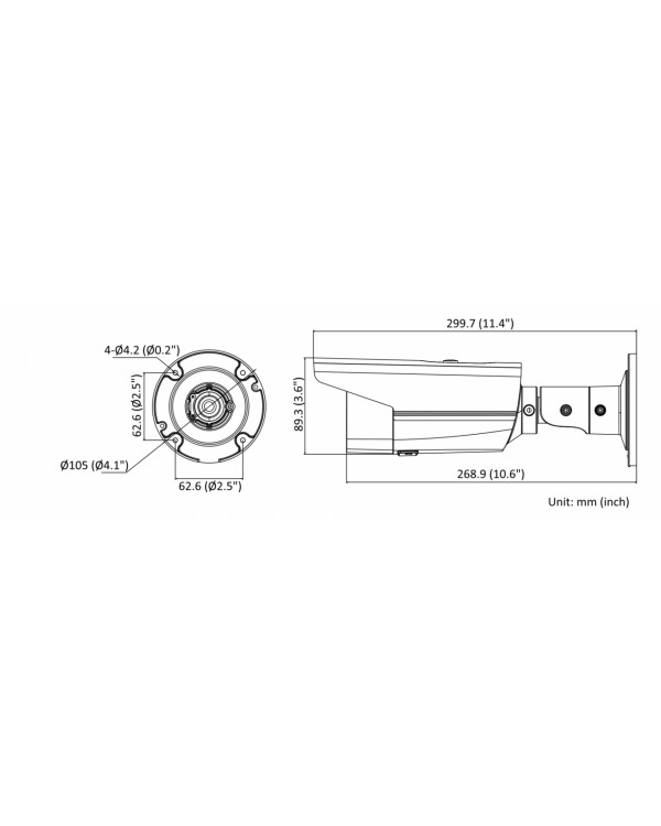 DS-2CD2T83G2-2I (4мм) 8 Мп цилиндрическая IP-камера