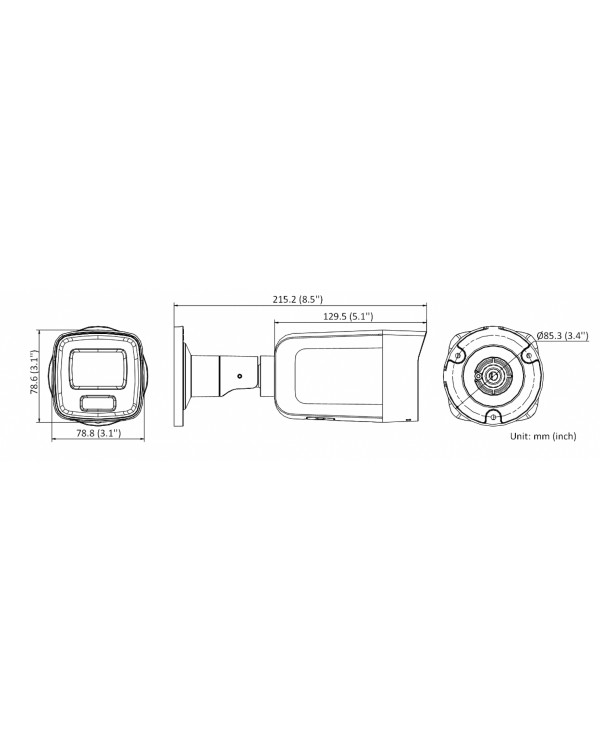 DS-2CD2087G2-LU (C) (6 мм) 8 Мп уличная цилиндрическая IP-камер