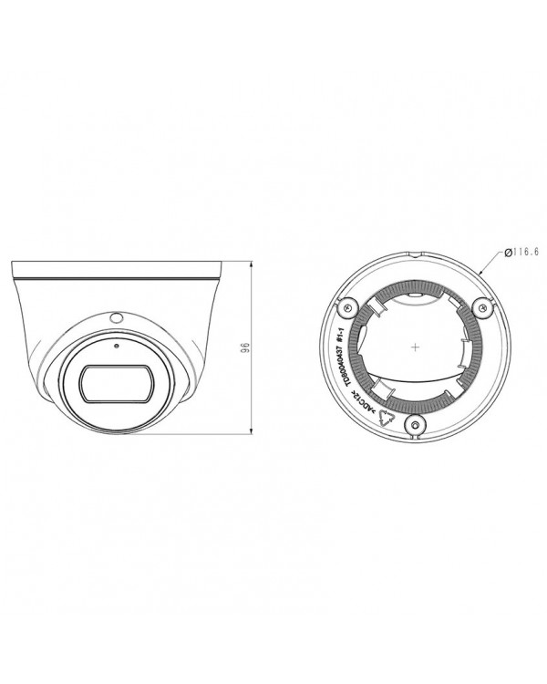 TC-C38XS Spec:I3/E/Y/M/2.8mm IP камера купольная 8Mп