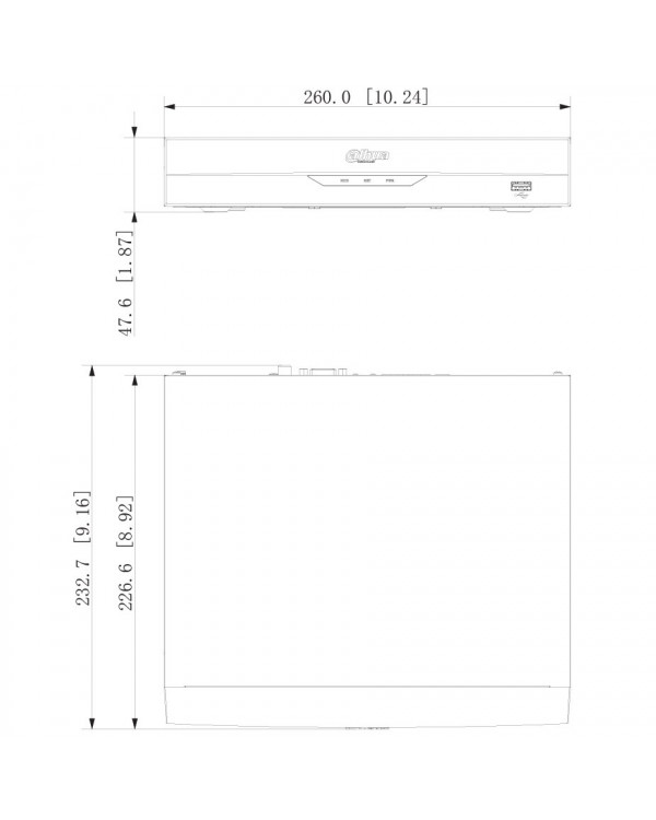 DHI-NVR2104HS-P-I Видеорегистратор IP 4-х канальный 4K