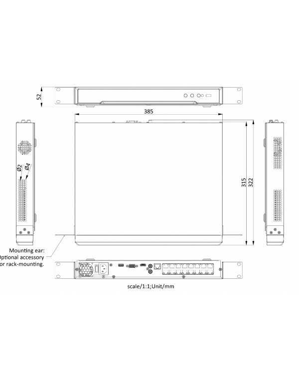 DS-N316/2P(C) 16-ти канальный IP-регистратор