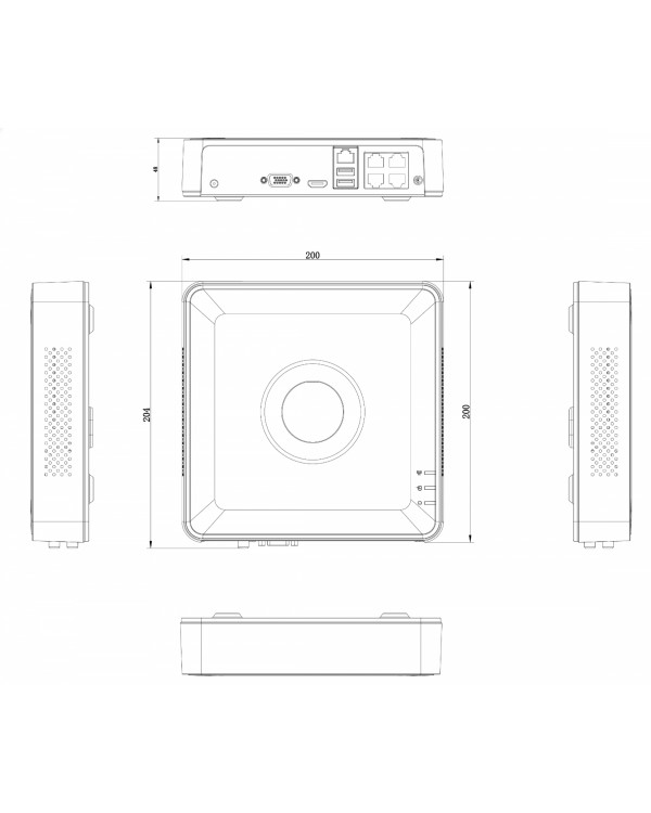 DS-N204P(C) 4-х канальный IP-регистратор