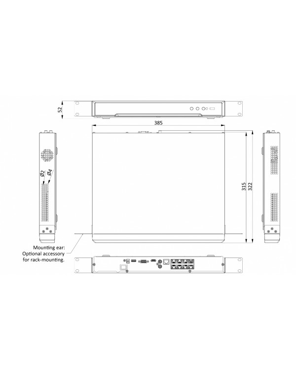 DS-N308/2P(C) 8-ми канальный IP-регистратор