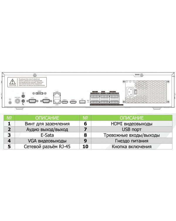 TC-R3840 Spec:I/B/N IP-видеорегистратор