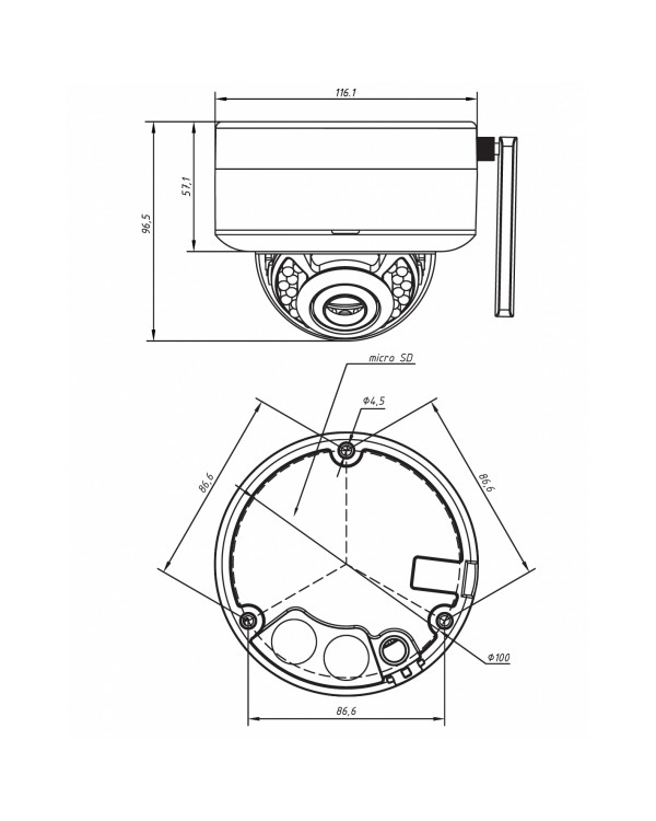 TR-D3121IR2W v3 2.8 Компактная 2Мп WiFi-камера